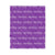 PERSONALIZED NAME BLANKET - LIGHT FONT - PURPLE