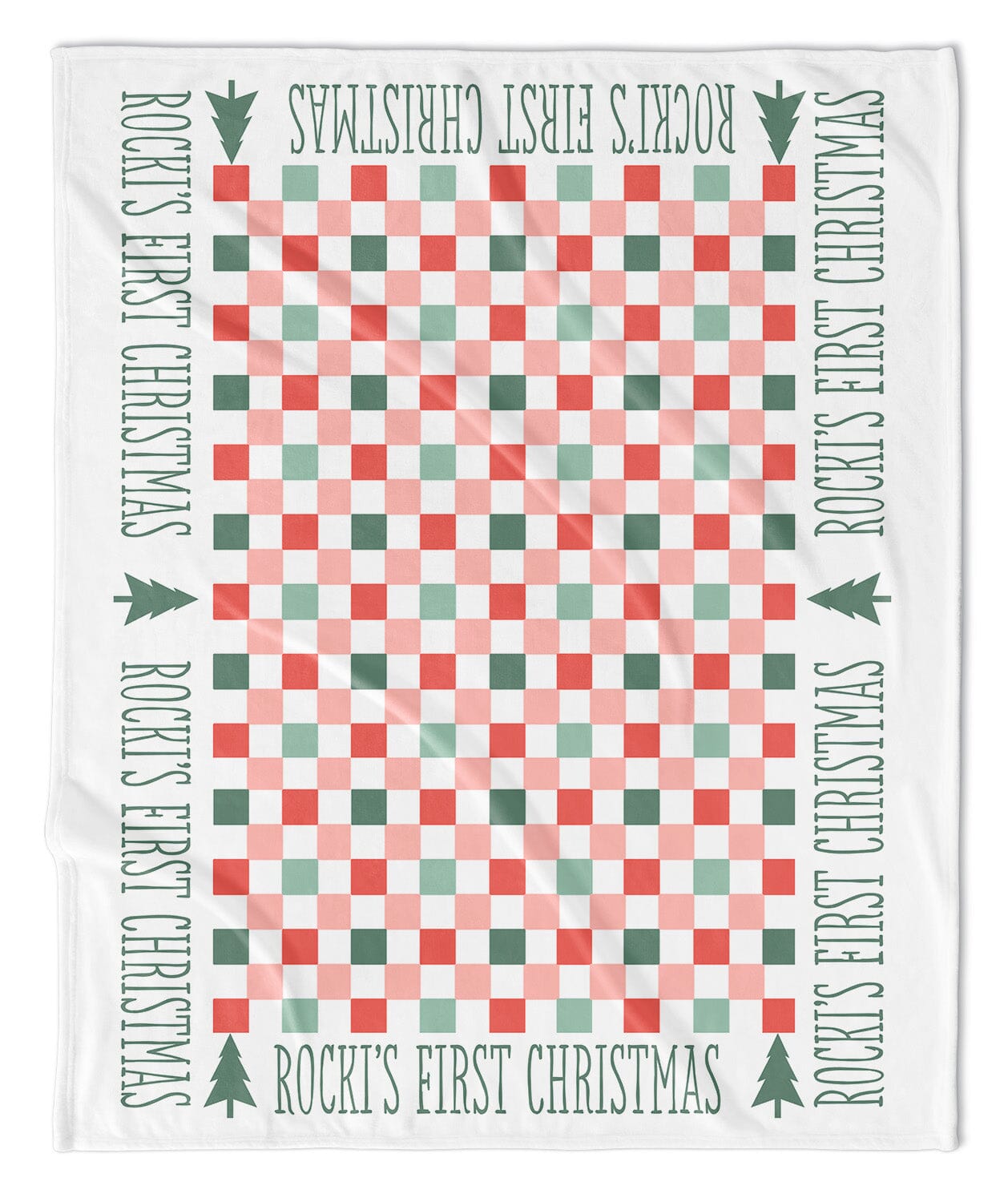 CHECKERED FIRST CHRISTMAS BLANKET