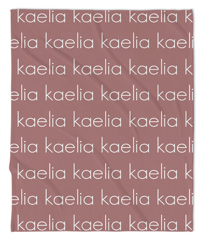 PERSONALIZED NAME BLANKET - LIGHT (COZY CAFE COLOR OPTIONS)