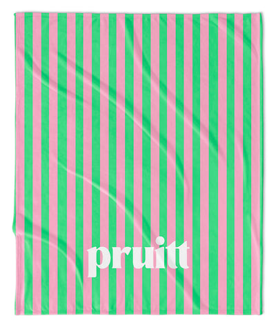 CABANA STRIPE PERSONALIZED BLANKET
