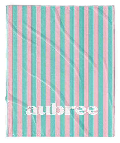 CABANA STRIPE PERSONALIZED BLANKET