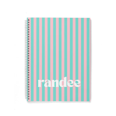 CABANA STRIPES PERSONALIZED SPIRAL NOTEBOOK