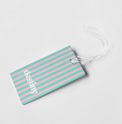 CABANA STRIPE PERSONALIZED BAG / LUGGAGE TAG