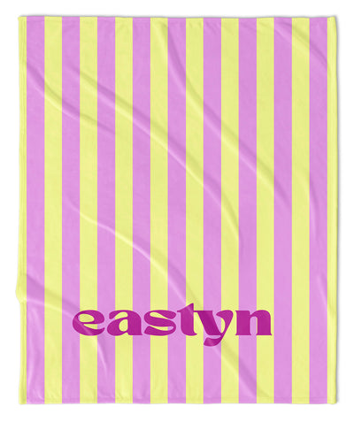 CABANA STRIPE PERSONALIZED BLANKET