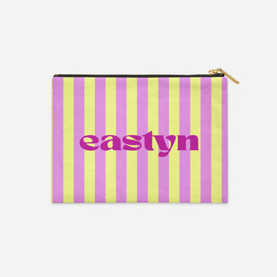 PERSONALIZED ACCESSORY BAG FLAT – CABANA STRIPE