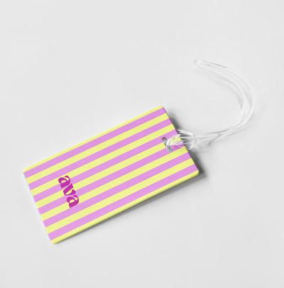 CABANA STRIPE PERSONALIZED BAG / LUGGAGE TAG