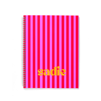 CABANA STRIPES PERSONALIZED SPIRAL NOTEBOOK