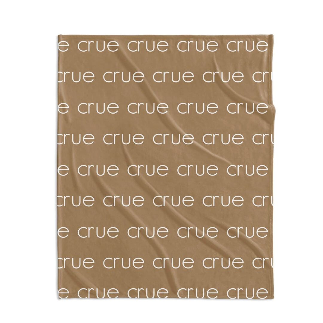 PERSONALIZED NAME BLANKET - LIGHT FONT - SAND