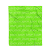 PERSONALIZED NAME BLANKET - LIGHT FONT - LIME GREEN