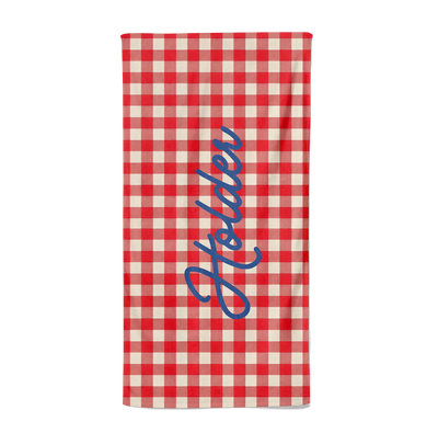 PERSONALIZED CHECKER PATRIOTIC PREMIUM TOWEL