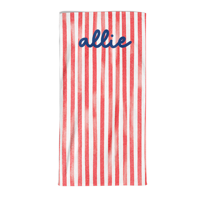 PERSONALIZED STRIPE PATRIOTIC PREMIUM TOWEL