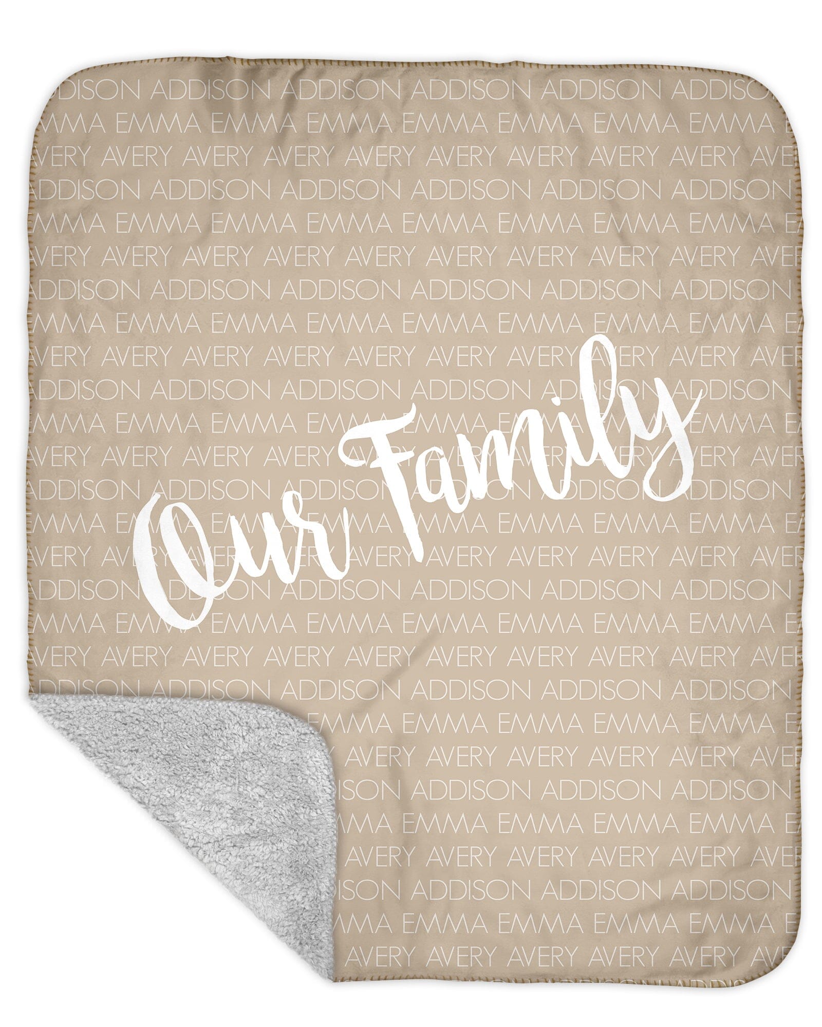 SHERPA BACK MOM KIDS PERSONALIZED THROW BLANKET Highway