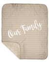 SHERPA BACK MOM + KIDS PERSONALIZED THROW BLANKET