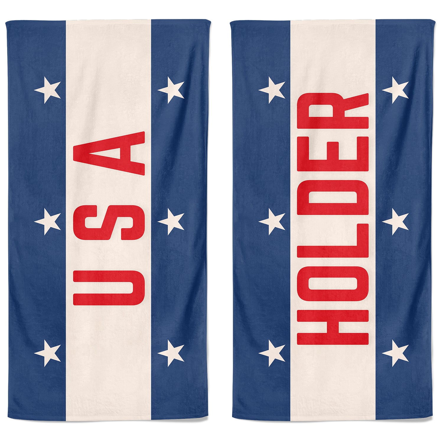 PERSONALIZED STARS AND STRIPES PATRIOTIC PREMIUM TOWEL
