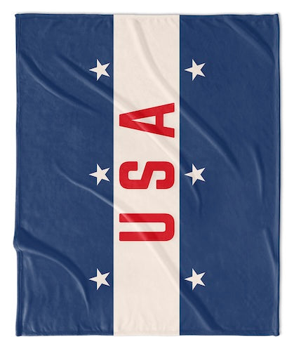 PERSONALIZED STARS & STRIPES PATRIOTIC BLANKET