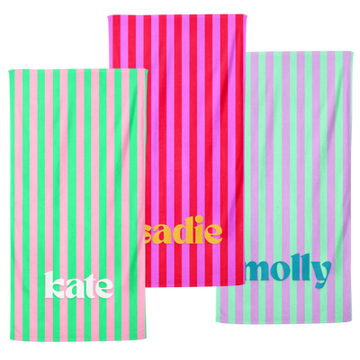 CABANA STRIPE PERSONALIZED PREMIUM TOWEL