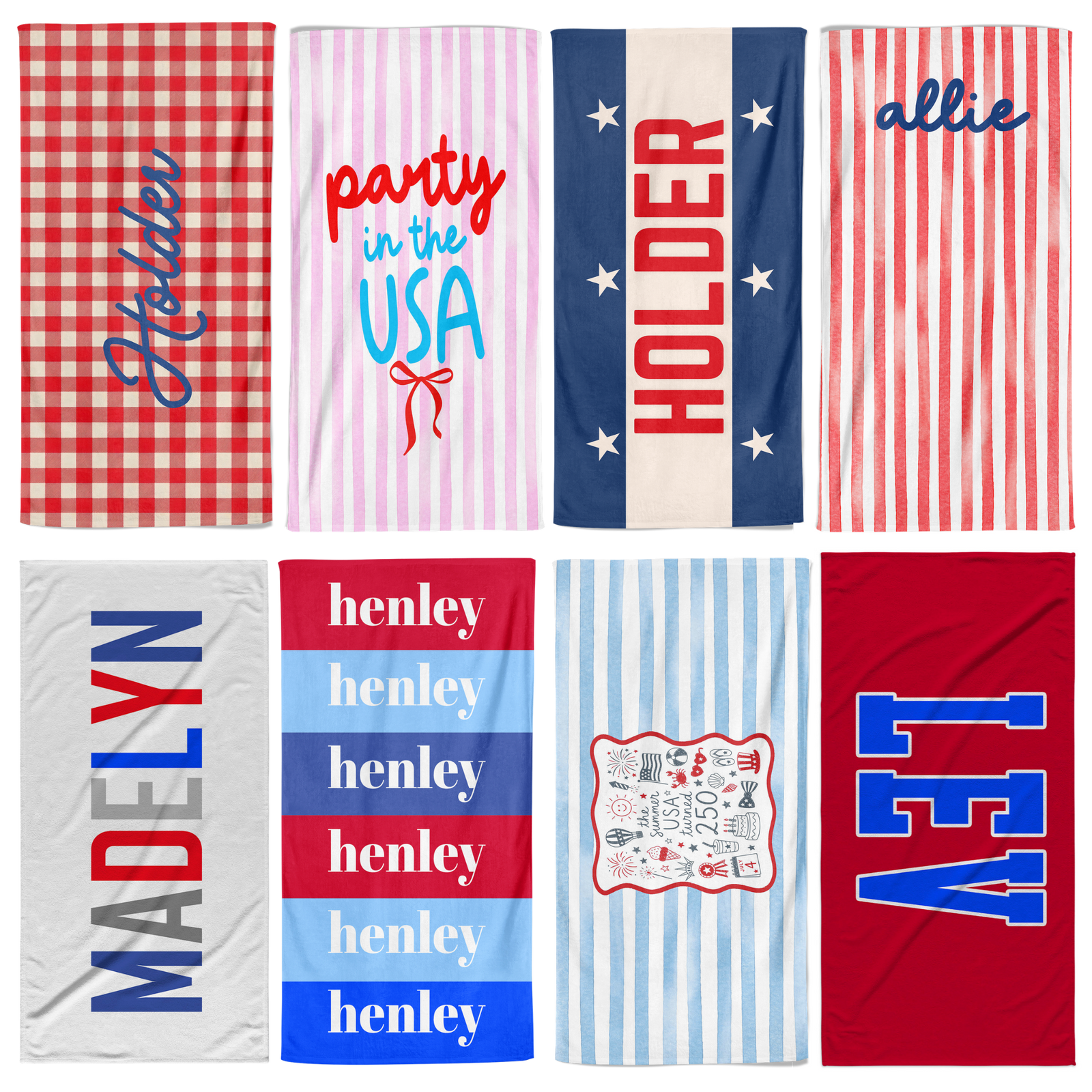 PERSONALIZED AMERICA VARIETY PREMIUM BEACH TOWEL