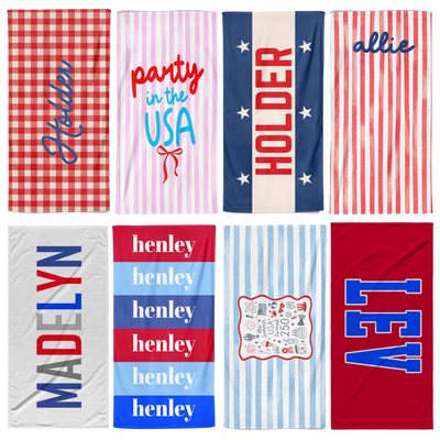 PERSONALIZED AMERICA VARIETY PREMIUM BEACH TOWEL