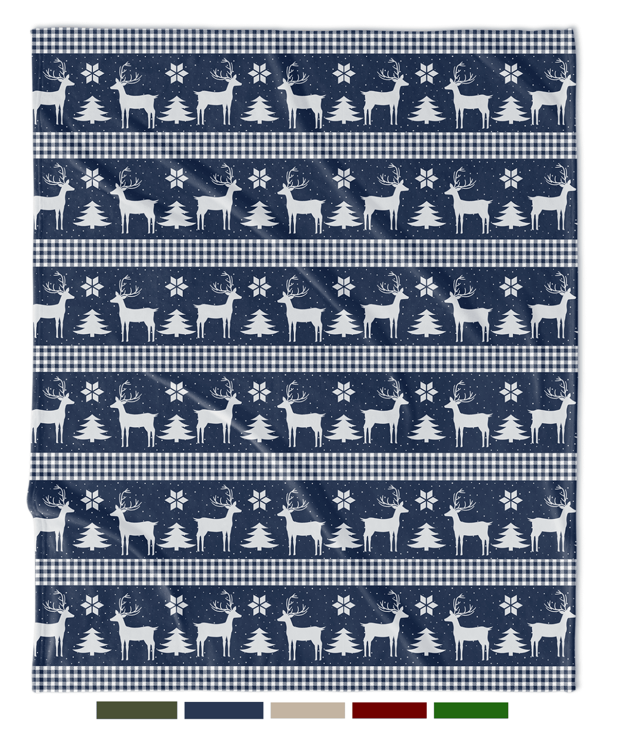 FESTIVE REINDEER HOLIDAY BLANKET