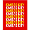 Kansas City Vertical Repeat Red Blanket