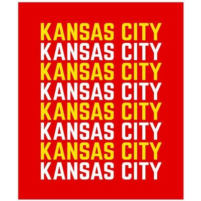 Kansas City Vertical Repeat Red Blanket