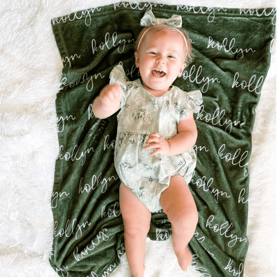 PERSONALIZED NAME BLANKET - SCRIPT PINE