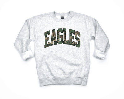 Custom Mascot Camo Crewneck Sweatshirt