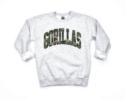 Custom Mascot Camo Crewneck Sweatshirt