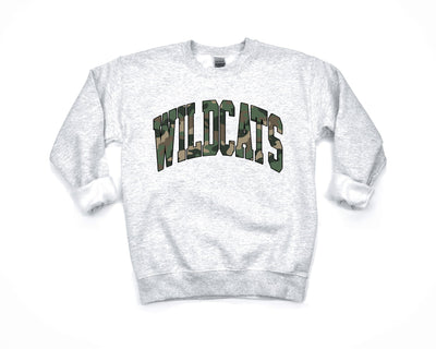 Custom Mascot Camo Crewneck Sweatshirt