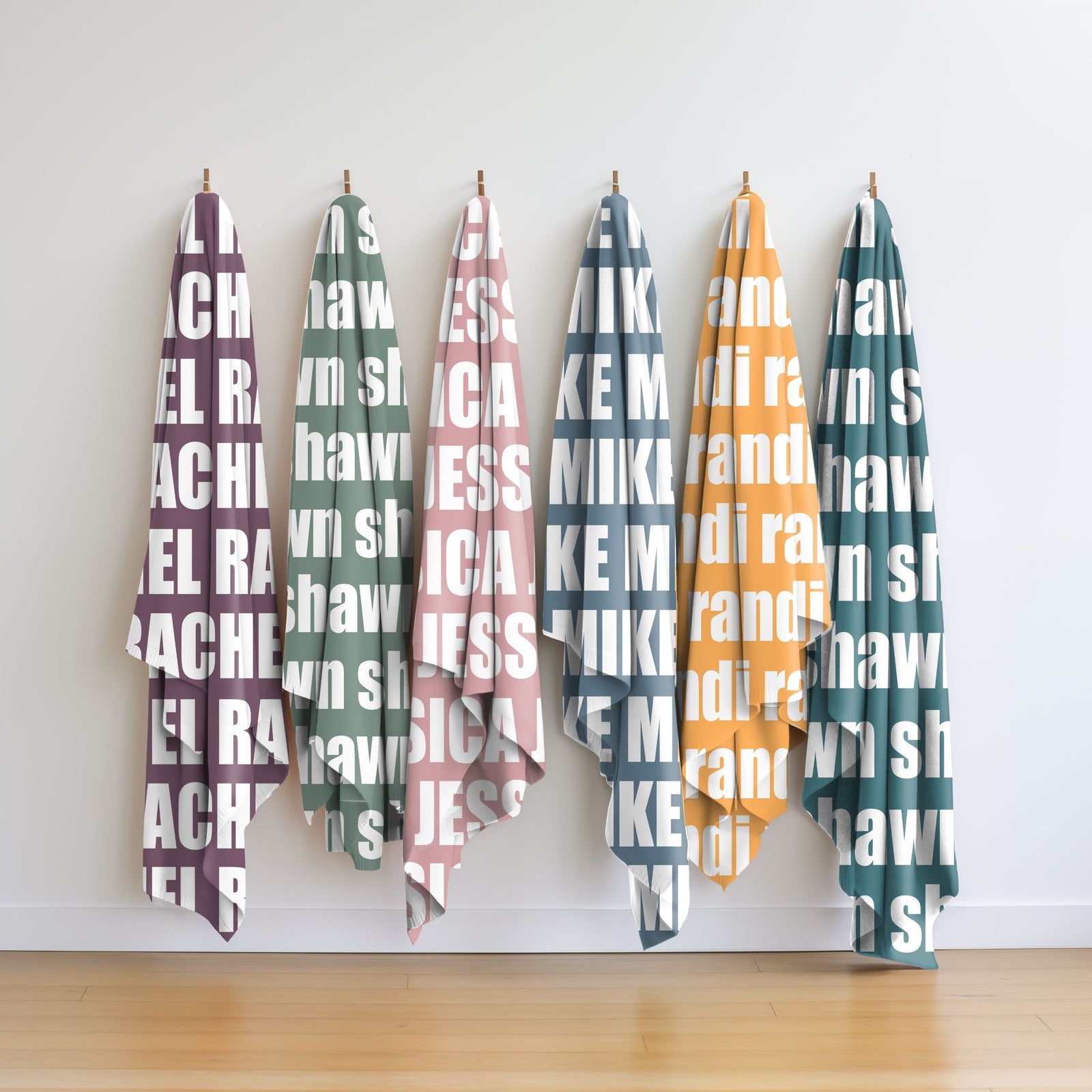 PERSONALIZED NAME BLANKET - BOLD (JEWEL TONE COLOR OPTIONS)