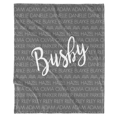 PERSONALIZED FAMILY NAME BLANKETS