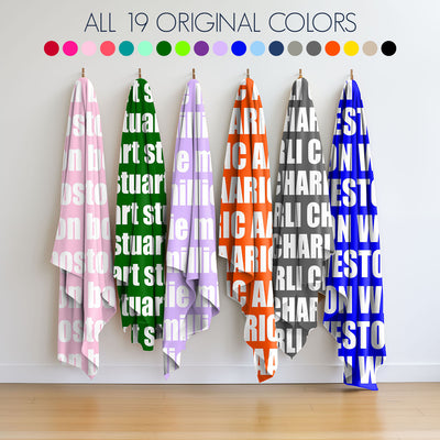 PERSONALIZED NAME BLANKET - BOLD (ALL COLOR OPTIONS)