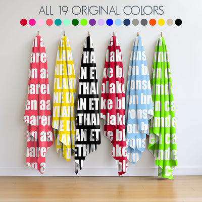 PERSONALIZED NAME BLANKET - BOLD (ALL COLOR OPTIONS)