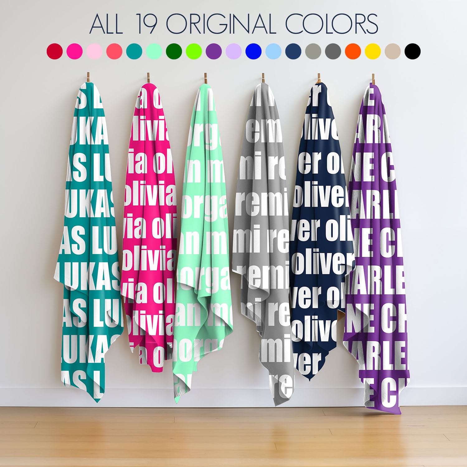 PERSONALIZED NAME BLANKET - BOLD (ALL COLOR OPTIONS)