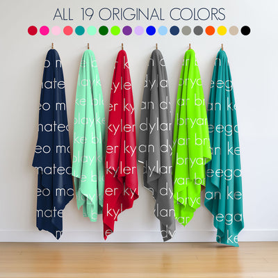 PERSONALIZED NAME BLANKET - LIGHT (ALL COLOR OPTIONS)