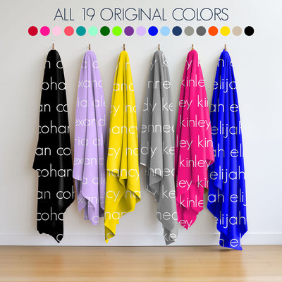 PERSONALIZED NAME BLANKET - LIGHT (ALL COLOR OPTIONS)