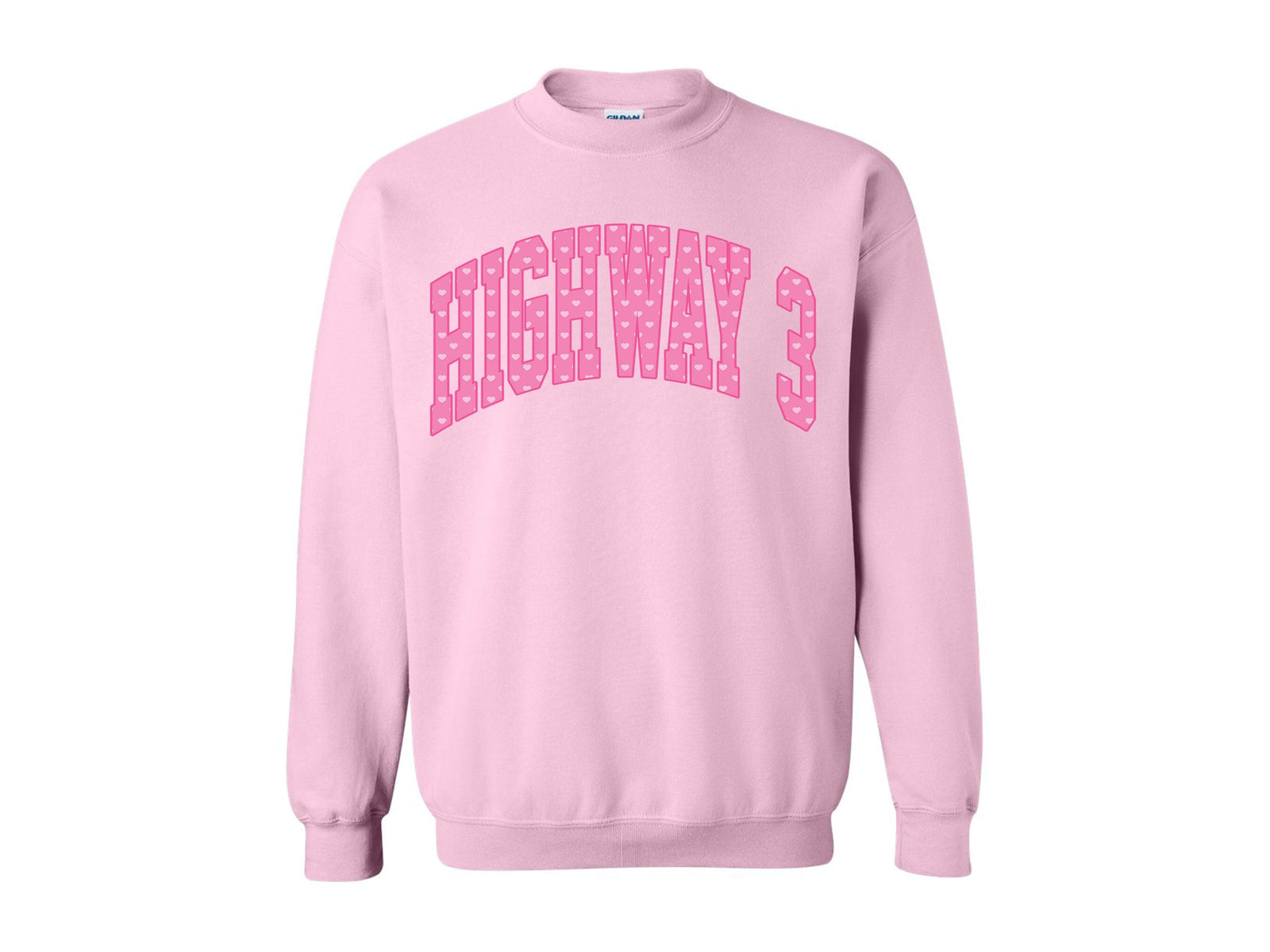 Heart Letter Highway 3 Logo Crewneck Sweatshirt