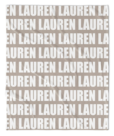 PERSONALIZED NAME BLANKET - BOLD (COZY CAFE COLOR OPTIONS)
