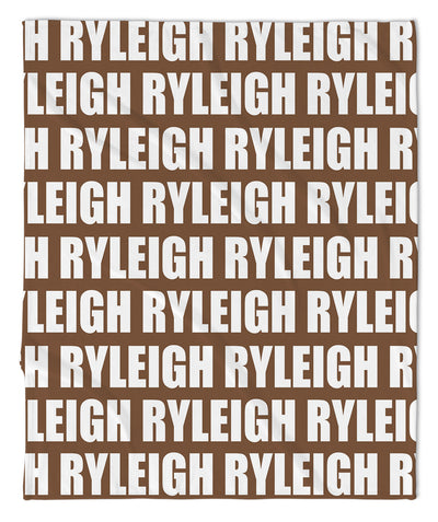 PERSONALIZED NAME BLANKET - BOLD (COZY CAFE COLOR OPTIONS)