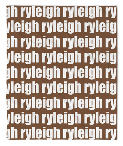 PERSONALIZED NAME BLANKET - BOLD (COZY CAFE COLOR OPTIONS)