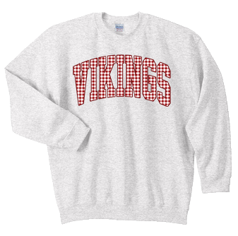 NEW GAME DAY COLLECTION - MASCOT GINGHAM CREWNECK