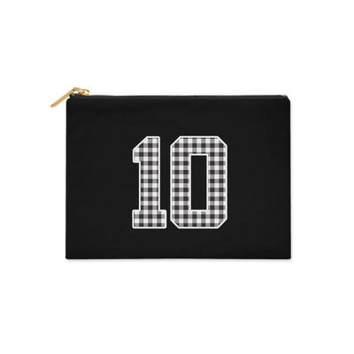 NEW GAME DAY COLLECTION - GINGHAM NUMBER ACCESSORY BAG