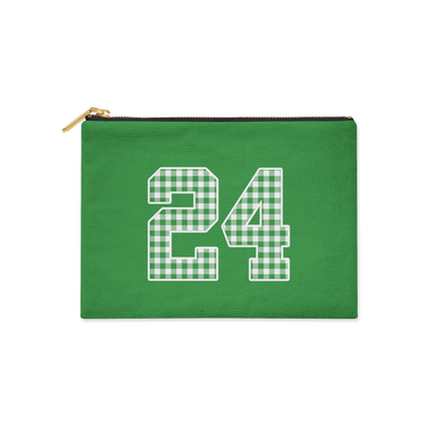 NEW GAME DAY COLLECTION - GINGHAM NUMBER ACCESSORY BAG
