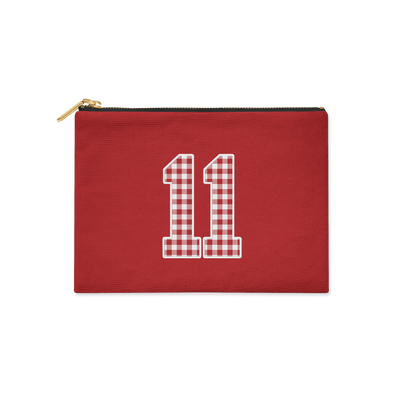 NEW GAME DAY COLLECTION - GINGHAM NUMBER ACCESSORY BAG