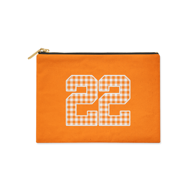 NEW GAME DAY COLLECTION - GINGHAM NUMBER ACCESSORY BAG