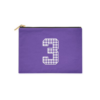 NEW GAME DAY COLLECTION - GINGHAM NUMBER ACCESSORY BAG