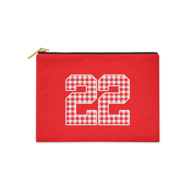 NEW GAME DAY COLLECTION - GINGHAM NUMBER ACCESSORY BAG
