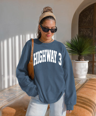 Highway 3 Logo Fall Crewneck Sweatshirt