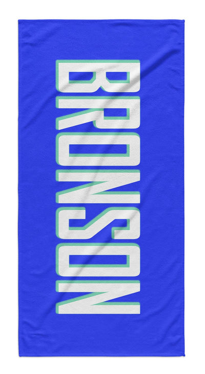 PERSONALIZED SHADOW LETTERS PREMIUM BEACH TOWEL