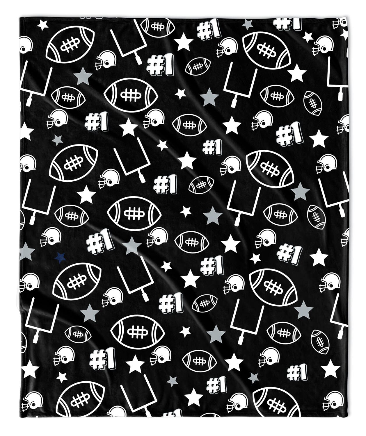 Black Raiders Football Blanket